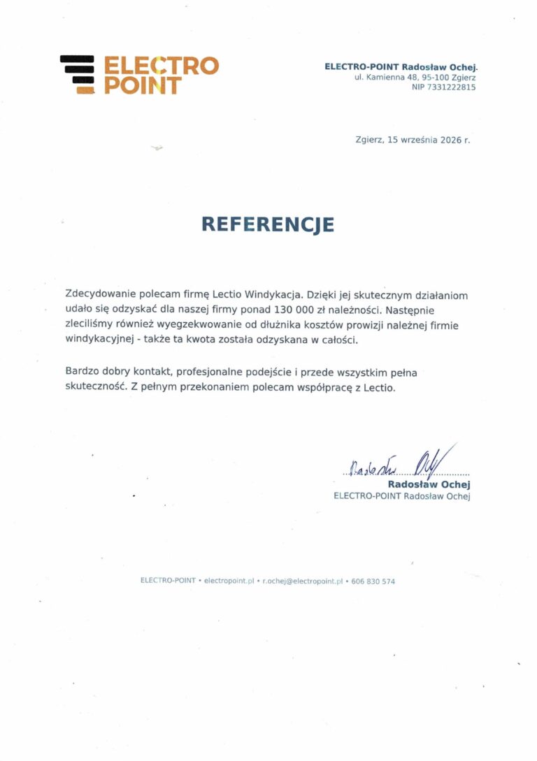 List referencyjny: Radosław Ochej